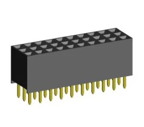 2.00mm PCB Socket Triple Rows Straight Dip Type.(H=6.35)